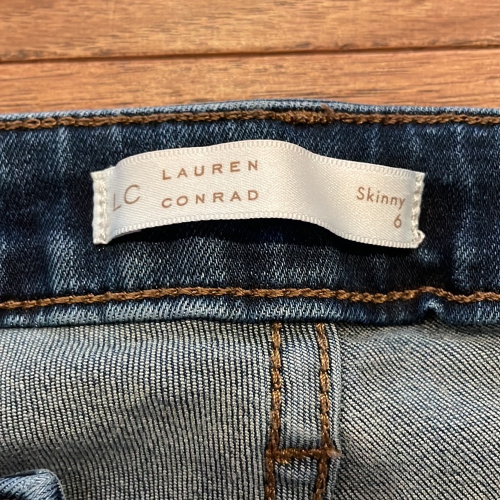 LC Lauren Conrad Women's Skinny Jeans - Dark Blue - Picture 9 of 16